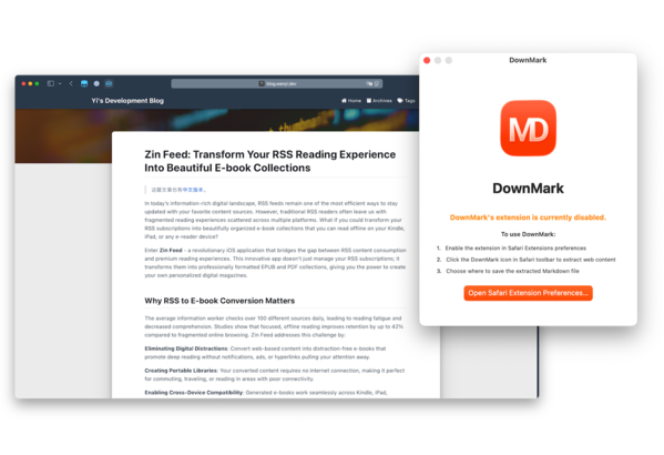 DownMark app screenshot