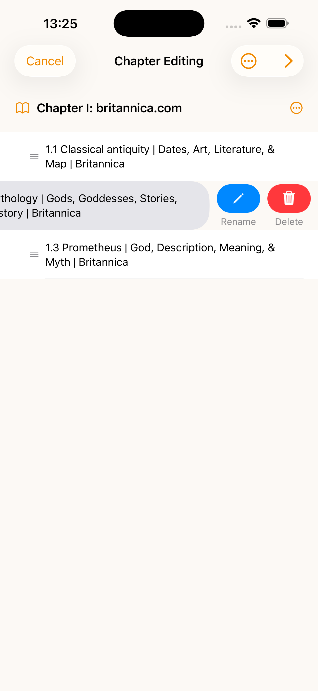 Section Swipe Actions