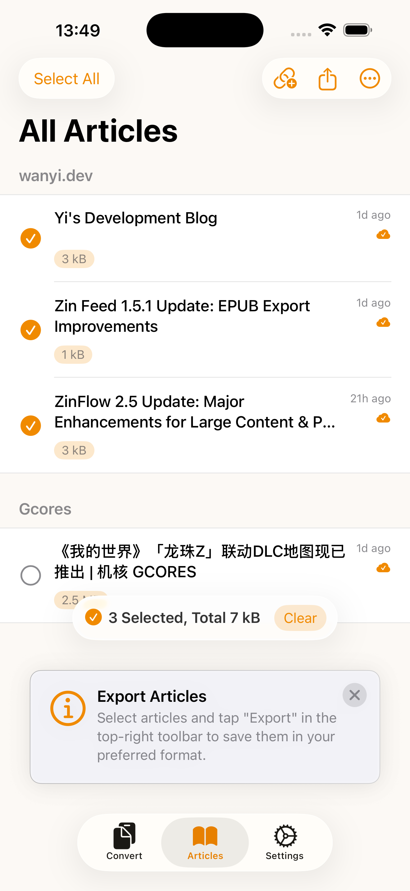 Library Selection Interface